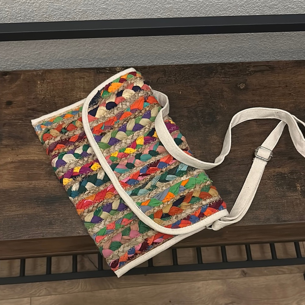 Grace & Lace Multicolor Woven Crossbody Bag